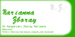 marianna zboray business card